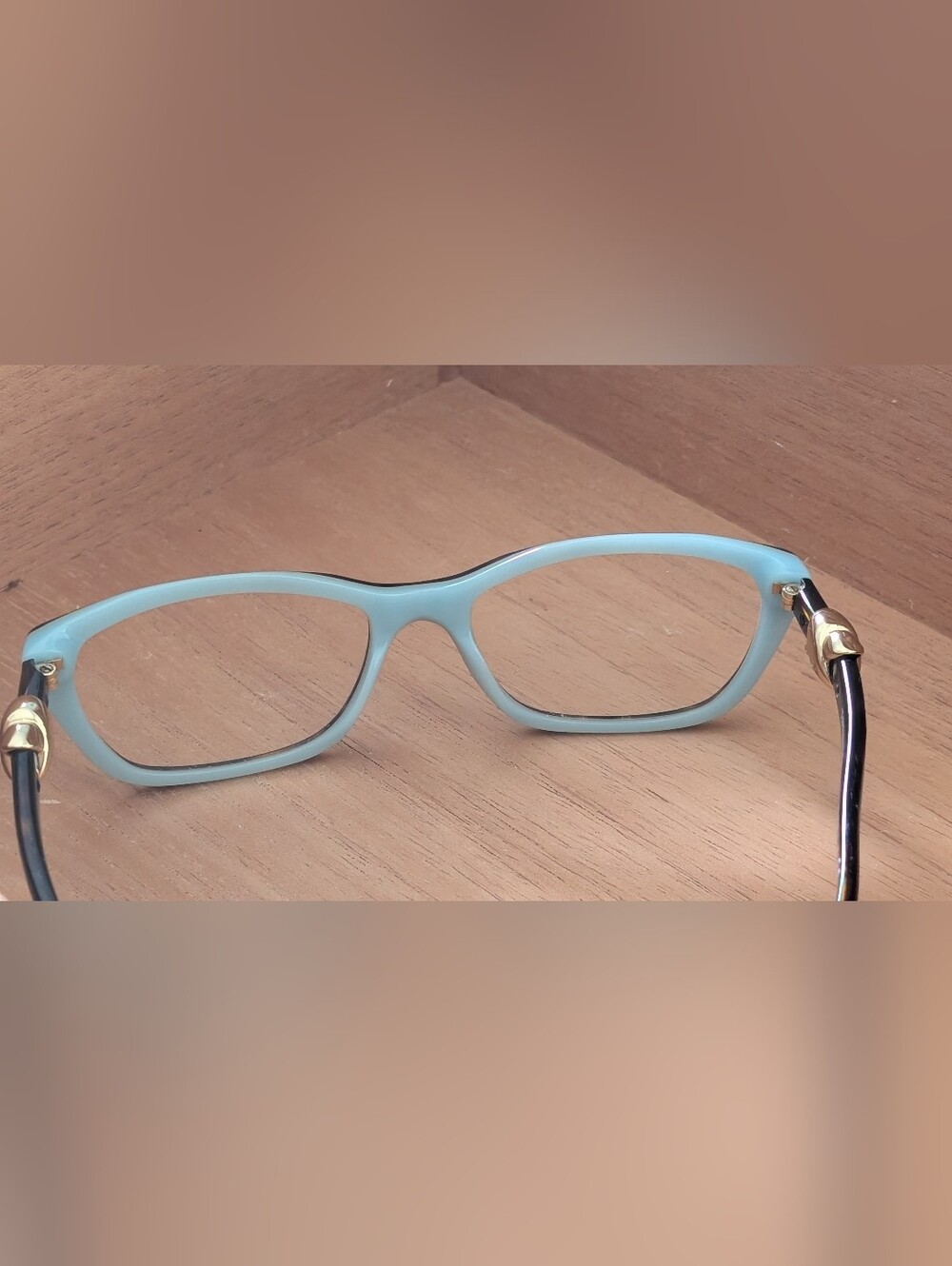 Tiffany & Co. Women's Dark Havana/Tiffany Blue and Gold Eyewear TF 2074 8 - Picture 4 of 14